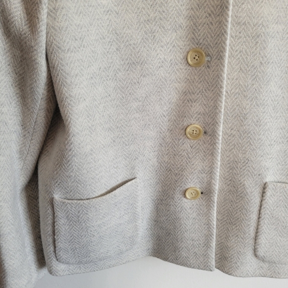 Lauren Ralph Lauren Wool Blend Peacoat Gray White Soft XL 14 W - Picture 4 of 11